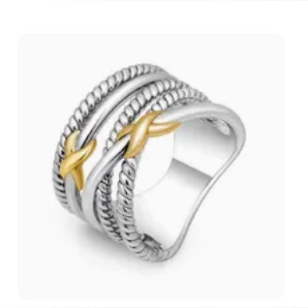 Mytys Two-Tone Ring - Size 9 - NWOT